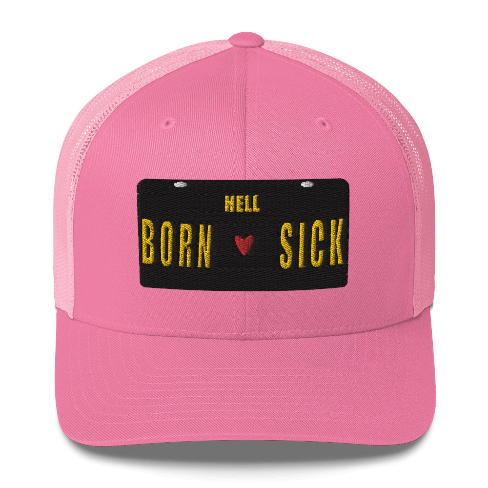 License plate trucker hat