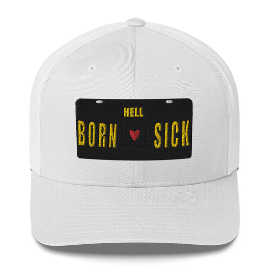 License plate trucker hat